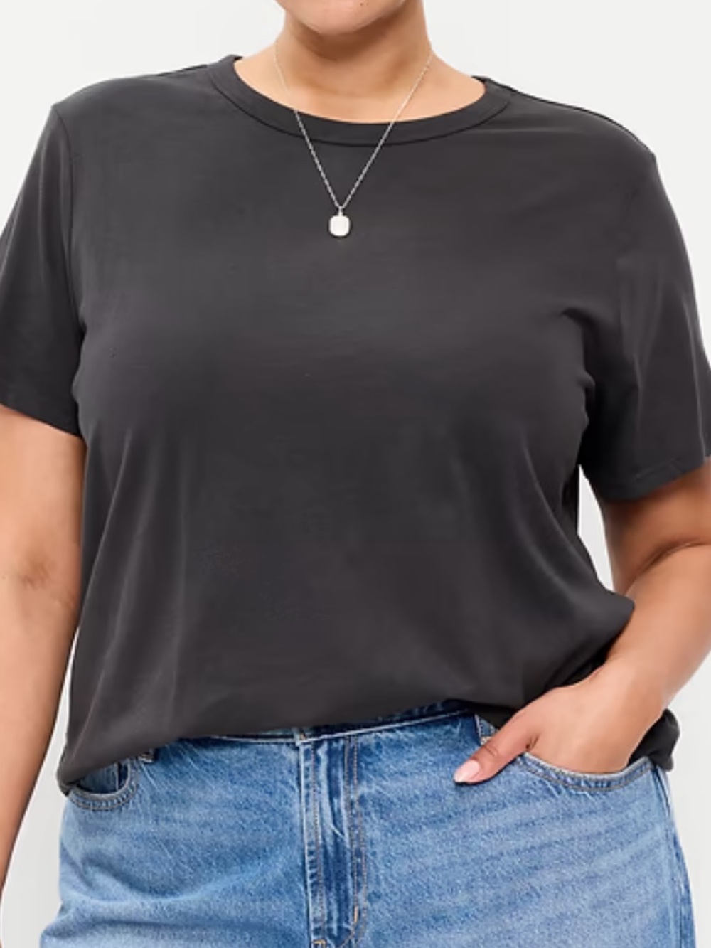 Good American Classic Crewneck Women’s Tee - Black! New! XXL